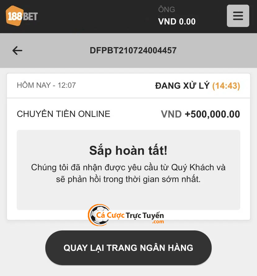 bước 5 cách gửi tiền 188bet